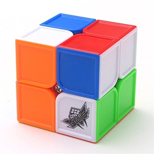 Faironly 2x2 Speed Cube Stickerless Eco-Friendly Plastics Colorful Magic Cube Puzzles Toys Colour