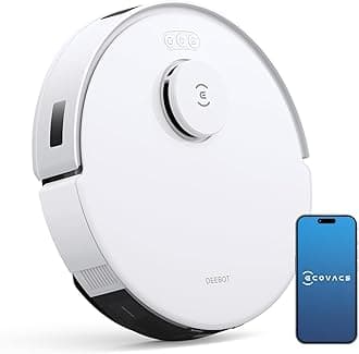 – ECOVACS DEEBOT N20 PRO Robotic Vacuum Cleaner, 8000Pa Strongest Suction Robot Cleaner, Anti-Hair Tangle, Deep Sweeping and Mopping, 6400mAh Battery