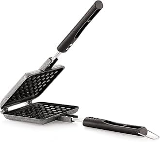 Non Stick Waffle Pancake Maker Gas Compatible Super Heavy Thickness, color may vary