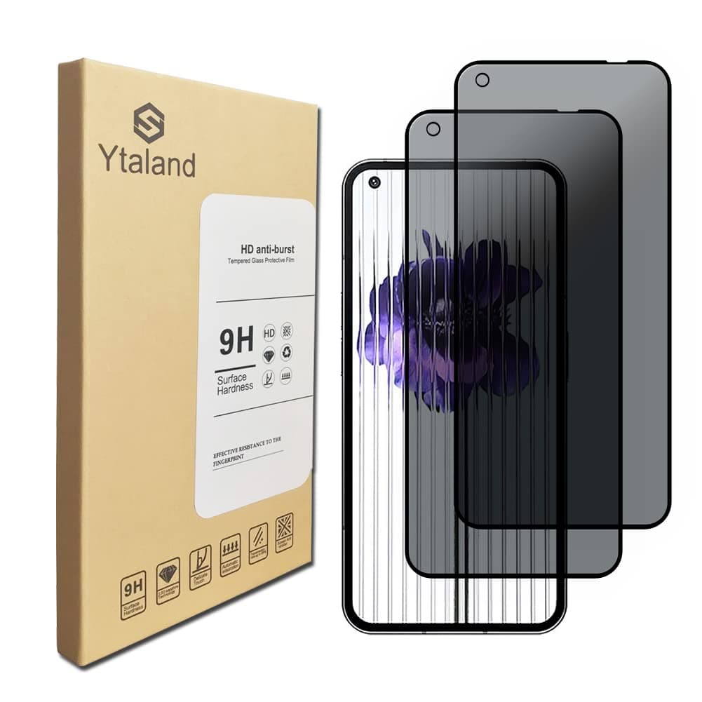 Ytaland Privacy Screen Protector for Nothing Phone (1), [2 Pack] Anti Spy Anti Peep Bubble-Free Tempered Glass for Nothing Phone (1)