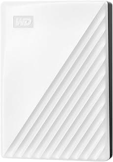 WD 6TB My Passport portable external storage, external hard drive, USB 3.0, portable HDD with software for device management, backup and password protection, works with PC, Xbox &Playstation, White