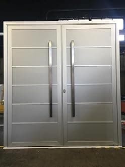 Square Rectangle Flat Shape Bar Stainless Steel Modern Contemporary Entry Door Handle Bar Pull Shower Glass Sliding Barn Door Interior Exterior Door Pull Push Modern Finish. (Silver 48 Inch)