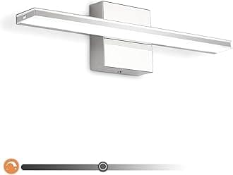 LED Vanity Light Bar Dimmable Bathroom Light Fxitures 10W Vanity Lamps Modern Over Mirror Lighting Fixture 16Inch Chrome Wall Light Fixtures for Bathroom Bedroom Living Room Rsetroom Indoor 6000K