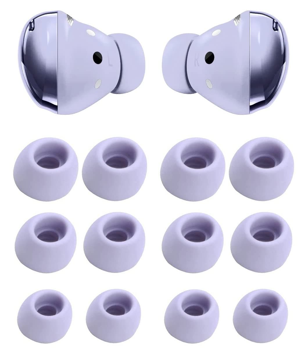 JNSA Silicone Ear Tips Replacement for Galaxy Buds Pro, Replacement Earbuds Tips Compatible with Galaxy Buds Pro Earbuds 6 Pairs SML Purple (GBP8PP)