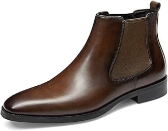 Mens Chelsea Boots Leather Dress Boots for Men