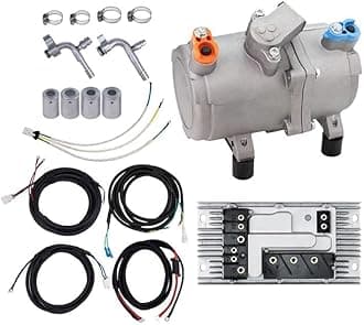 A/C 12V 24V 48V Electric Compressor Set For Auto AC Air Conditioning Car Truck Bus Boat Tractor Shop Automobile Aircon(S-12V)