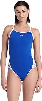 arena Icons Fly Back Solid One-piece Women's Swimsuit, Quick-drying, Sporty Swimwear in MaxLife Fabric with Maximum Chlorine Resistance and UPF 50+ UV Protection
