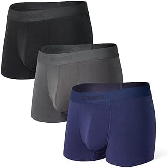 SeparatecMen's Underwear Trunks, Soft Underwear Trunks Rayon Made from Bamboo, Dual Pouch Trunks for Men