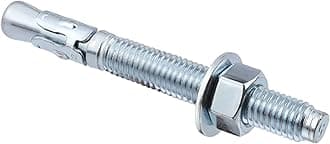 - 1/4 inch x 2-1/4 inch - 20 Pieces Wedge Anchor Zinc Plated Heavy Duty Fastener for Concrete