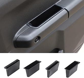 Door Organizer Storage Tray Compatible with Suzuki Jimny 2019-2024 Grab Handle Tray Armrest Storage Box Pocket Phone Container (Black, 4pcs)