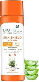 Bio Aloe Vera Face & Body Sun Lotion Spf 30 Uva/Uvb Sunscreen For Normal To Oily Skin In The Sun, 120ML, multi