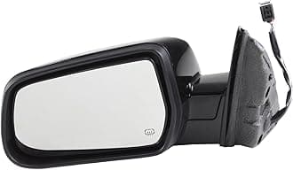 New Front Mirror Left Driver Side Power Heated Manual Folding Paintable No Blind Spot Feature and Memory Replacement For Chevy Equinox/For GMC Terrain 2010-2017 Replaces OE 20858744 | GM1320387