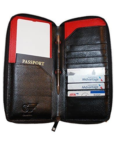 RFID Passport Wallet Genuine Leather