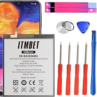 Battery for Samsung Galaxy A10e, 4200mAh Upgraded 2024 New 0 Cycle Battery Replacement for A102U SM-A102U/A20e SM-A202F/DS/A20e Dual SIM SM-A202F,EB-BA202ABU with Professional Replacement Tool Kits
