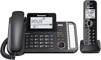 KX-TG9581B DECT 6.0 1.9 GHz Link2Cell(R) 2-Line Digital Cordless Phone (1 Handset) - ONE YEAR LIMITED Warranty