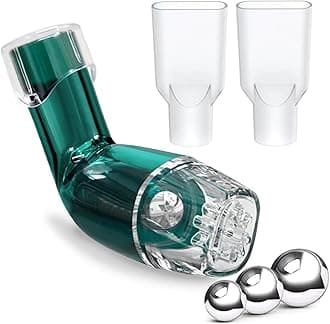 Lung Exerciser Device, Breathing Exercise Device for Lungs, Lung Expansion & Mucus Relief Device (Blue)