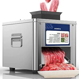 Commercial High-Power Meat Slicer, Electric Stainless Steel Meat Slicer, Removable Blade, Applicable to Boneless Meat,5in