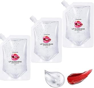 Lip Gloss Base,Moisturize Lip Gloss Base Oil Material Makeup Primers, Non-Stick Lipstick Primer for DIY Handmade Lip Balms Lip Gloss (3Pack, 50ml)