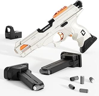 Toy Foam Blaster for Kids - Soft Bullet Toy Gun with Shell Ejecting Foam Dart Blaster with 60 Soft Darts 2 Magazines for 8+ Year Old Boy