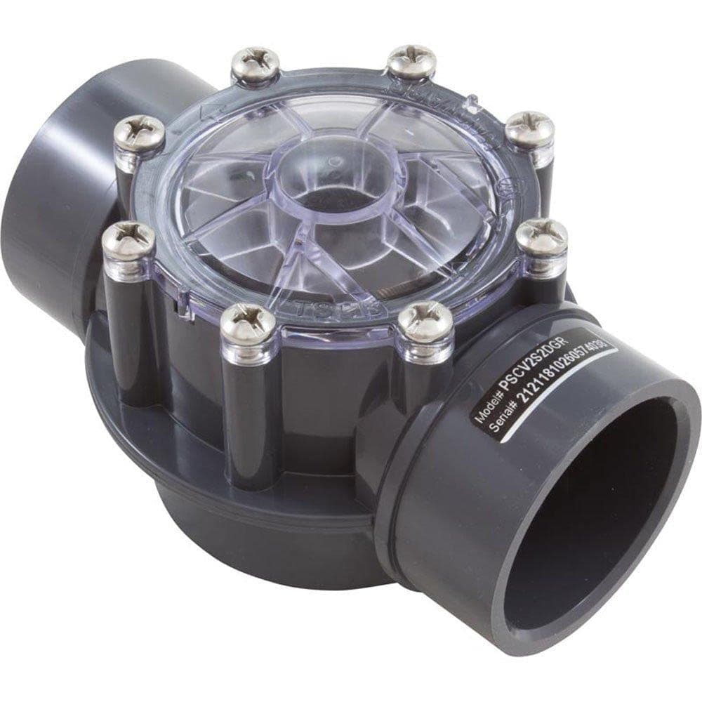 Hayward PSCV2S2DGR PVC Check Valve, Dark Gray
