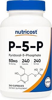 - Nutricost P5P Vitamin B6 Supplement 50mg, 240 Capsules (Pyridoxal-5-Phosphate) - Vegetarian Friendly, Non-GMO, Gluten Free