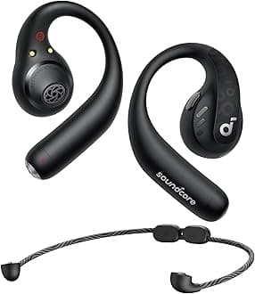 soundcore by Anker AeroFit Pro Open-Ear Headphones, Ultra Comfort, Secure Fit, Ergonomic Design, Rich Sound with LDAC, Bluetooth 5.3, IPX5 Water-Resistant, 46H Playtime, App Control, Wireless Earbuds