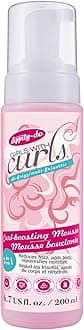 Girls With Curls Curl Enhancing Mousse, Light, 3-in-1 Defining Foaming Mousse for Curly Wavy Hair, Hibiscus, Olive Oil, Anti Frizz Bouncy Curls For Women, Air Dry, Alcohol Free, 6.7 Fl Oz