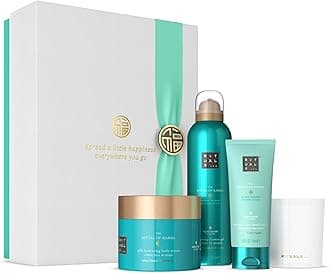 Gift Box The Ritual of Karma, L, Gift Set Consisting of 4 Body Care Products with Lotus and White Tea, Rich and Soothing