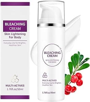 Skin Bleaching Cream, Skin Lightening Cream, Dark Spot Remover for Body, Elbows, Knees & Intimate Areas, Moisturizing Formula with Vitamin C, Lightweight & Fast Absorbing, 1.76 fl oz