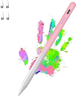 Stylists Pens for Touch Screens, Rechargeable Active Magnetic Stylus Pens Universal Tablet Pencil Stylus Pen for iPad/Pro/Air/Mini/iPhone Samsung/Android and Other Smartphone Devices-Pink