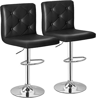 VECELO Adjustable Bar Stools Set of 2, Bar Height Stools for Kitchen Counter