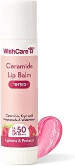 WishCare Tinted Lip Balm with SPF 50 PA+++ | Brightening Lip Balm for Dark Lips | Kojic Acid & Niacinamide | For Women | 5g