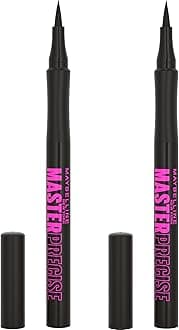 Eyestudio Master Precise All Day Waterproof Liquid Eyeliner Makeup, Black, 2 Count (Packaging May Vary)