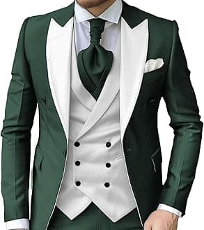Mens 3 Piece Suits for Men Slim Fit Wedding Tuxedo Suit Fashion Formal