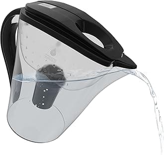 pH Restore Alkaline Water Pitcher - Long Lasting Water Filter Pitcher with Multi-Stage Filtration System - Water Jug for High pH, Pure Drinking Water - 3.5 L / 118 Oz - Black