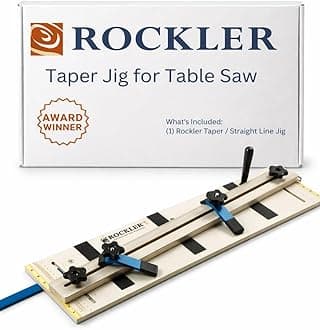 Rockler Taper Jig/Straight Line Jig - Power Tool Accessory Jigs Makes Tapered Cuts Fast - Wood Cutting Jig is Perfect for Chair Legs - Hardware Jig Includes 36” Miter Bar – Table Saw Accessories