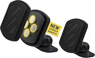 MXDM Extra Strong MagicMount Magnetic Phone Holder for Car Dashboard with Extra Strength Magnet and Thicker Metal Plate for Max Hold, Cell Phone Mount Compatible with iPhone and More,Pack of 2