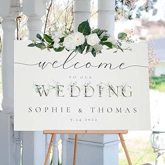 Wedding Signs, Wedding Welcome Sign, Welcome To Our Wedding Sign, Wedding Sign Board, Wedding Welcome Signs For Ceremony, Easel Stand For Wedding Sign, Wedding Shower Outdoor Sign #28