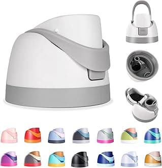 Replacement Lid for Owala Freesip, Compatible with Owala Cup 16oz 24oz 32oz 40oz, One Button Water Bottle Top Lid for Owala Freesip, Leakproof, BPA-Free (Ash White)