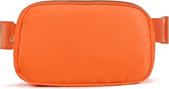 Belt Bag Zipper Fanny Pack Crossbody Bags for Women,Fashion Nylon Waist Packs, Water Repellent Two Way wear with Adjustable Strap Gifts for Teenage Girls Women Men(orange)
