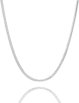 925 Sterling Silver Rope Chain Lobster Clasp 2.5mm Silver Chain for Men Women Silver Necklace Chain 16-30 Inches