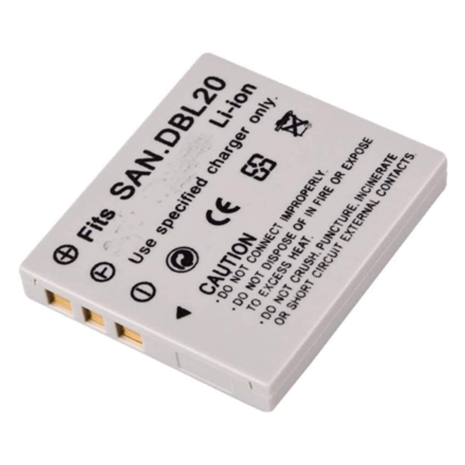 Digital Replacement Camera and Camcorder Battery for Sanyo DB-L20, XACTI DMX-C1