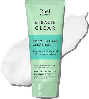 Rael Miracle Clear Facial Cleanser – Makeup Remover, Daily Face Wash, Gentle Deep Pore Cleansing Korean Skin Care for Oily & Combination Skin (Exfoliating Cleanser, 5.1 fl. oz)