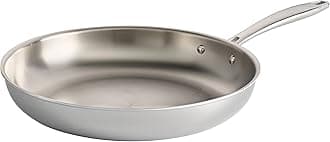 80116/007DS Gourmet 18/10 Stainless Steel Induction-Ready Tri-Ply Clad Fry Pan, 12-Inch, Stainless by Tramontina