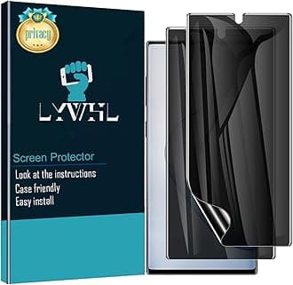 LWYHL Note 10 Plus Privacy Screen Protector, Anti-Spy Black Flexible TPU Film for Samsung Galaxy Note 10+ [Fingerprint Ready] Fully Adhesive Easy Installation Accessories Case Friendly 2 Pack