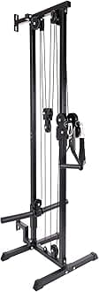 Fitvids Wall Mount Cable Station with Adjustable Dual Pulley System Pull Down Fitness Station