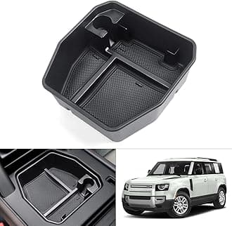 Center Console Organizer for 2020-2025 2026 Land Rover Defender 90 110 130 (NOT for Refrigerator Version), Defender Accessories Armrest Storage Box Middle Console ABS Insert Tray