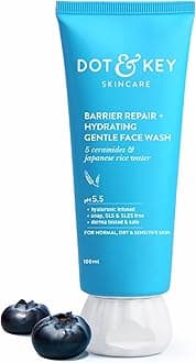 Dot & Key Barrier Repair Hydrating Gentle Face Wash With Probiotic, Hyaluronic, pH 5.5,Sulphate Free, 100ml