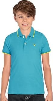 Allen Solly Boys’ Solid Polo T‑Shirt | Soft Cotton Fabric | Smart Casual Everyday Wear