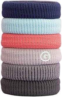GIMME Bands Thick Fit Hair Ties | No Break Microfiber Thick Hair Elastics | A Firm Yet Gentle All Day Hold with No Snagging, Dents, or Breakage | Balance